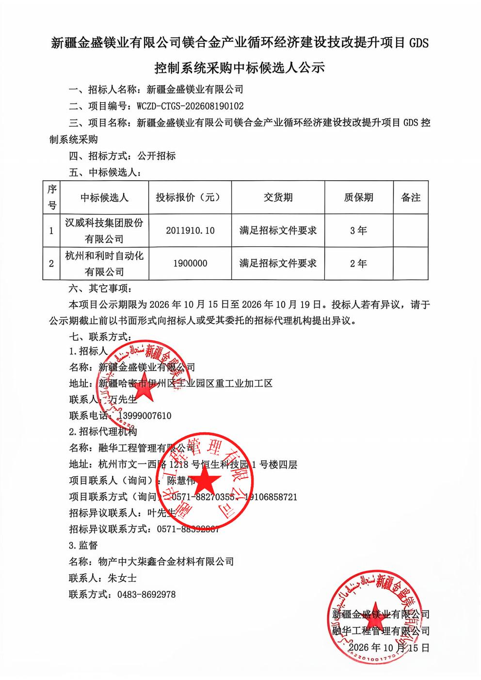 新疆金盛镁业有限公司镁合金产业循环经济建设技改提升项目GDS控制系统采购中标候选人公示_01.jpg